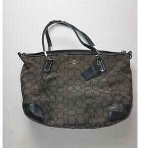 Coach Small Kelsey Satchel in Black Canvas y2k